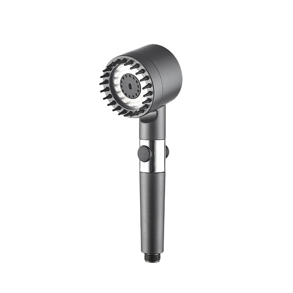 Black Shower Head Rainfall High Pressure 3 Modes Adjustable Boost Filter for Bathroom Accessories Sets